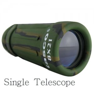 Small Tasco 8 x 21 Camouflage Color Monocular Telescopes